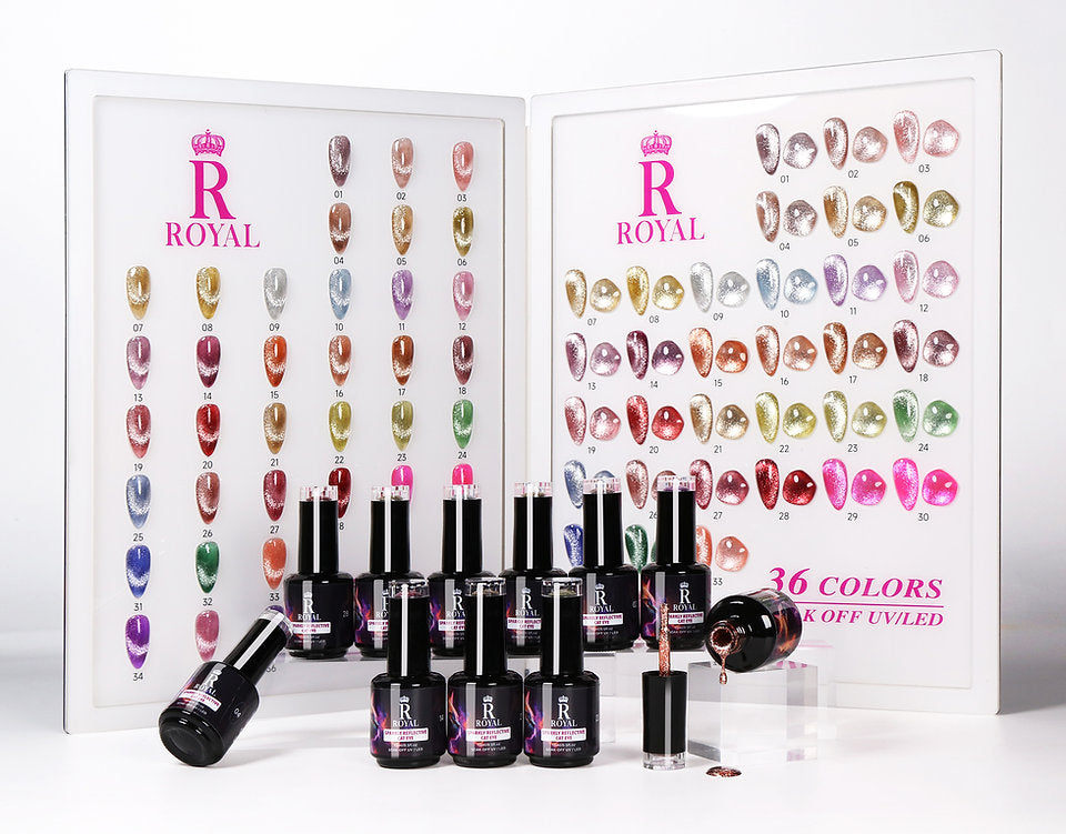 ROYAL NAIL ART - SPARKLY REFLECTIVE CAT EYE COLLECTION | 36 COLORS