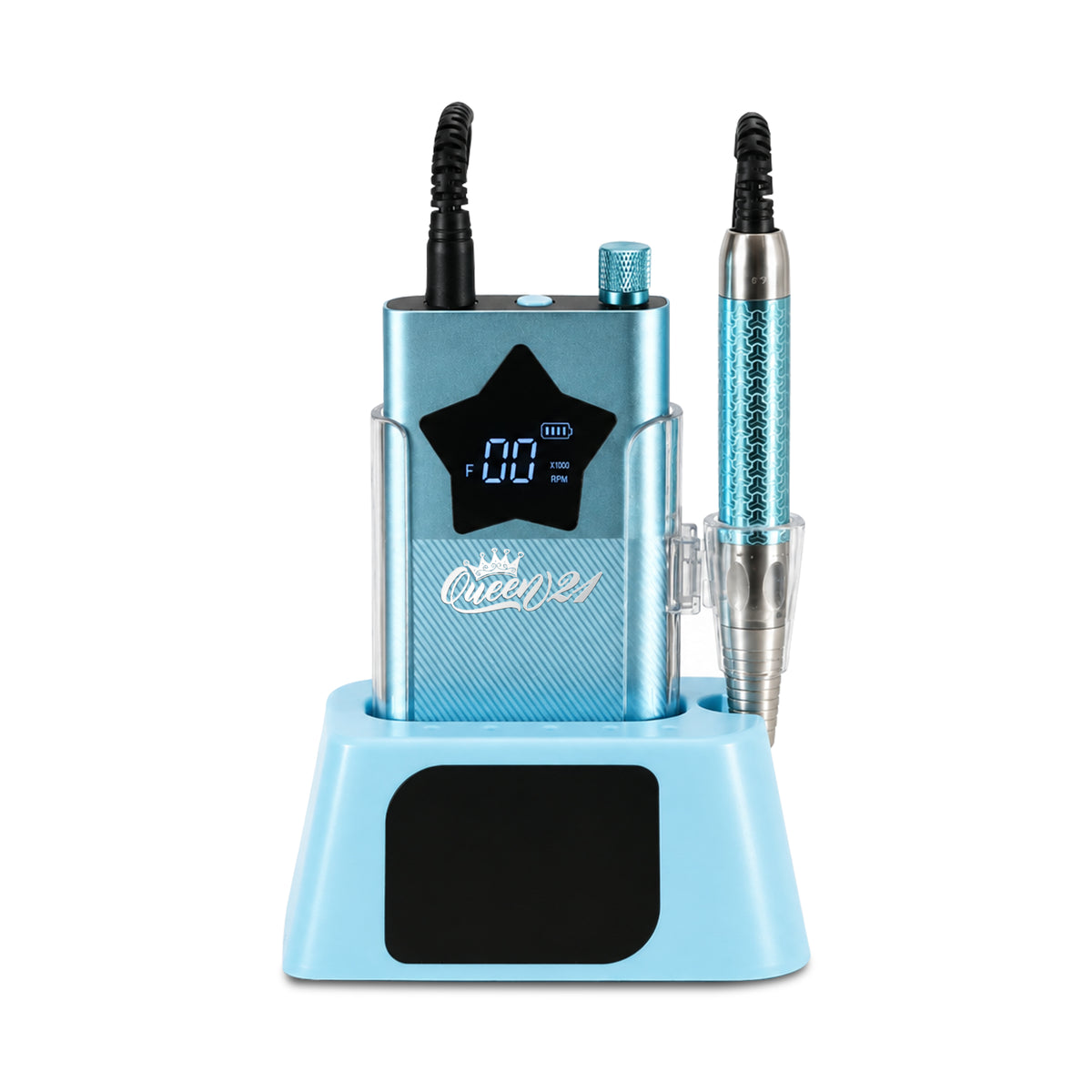 QUEEN 21 - Professional Nail Drill - Light Blue