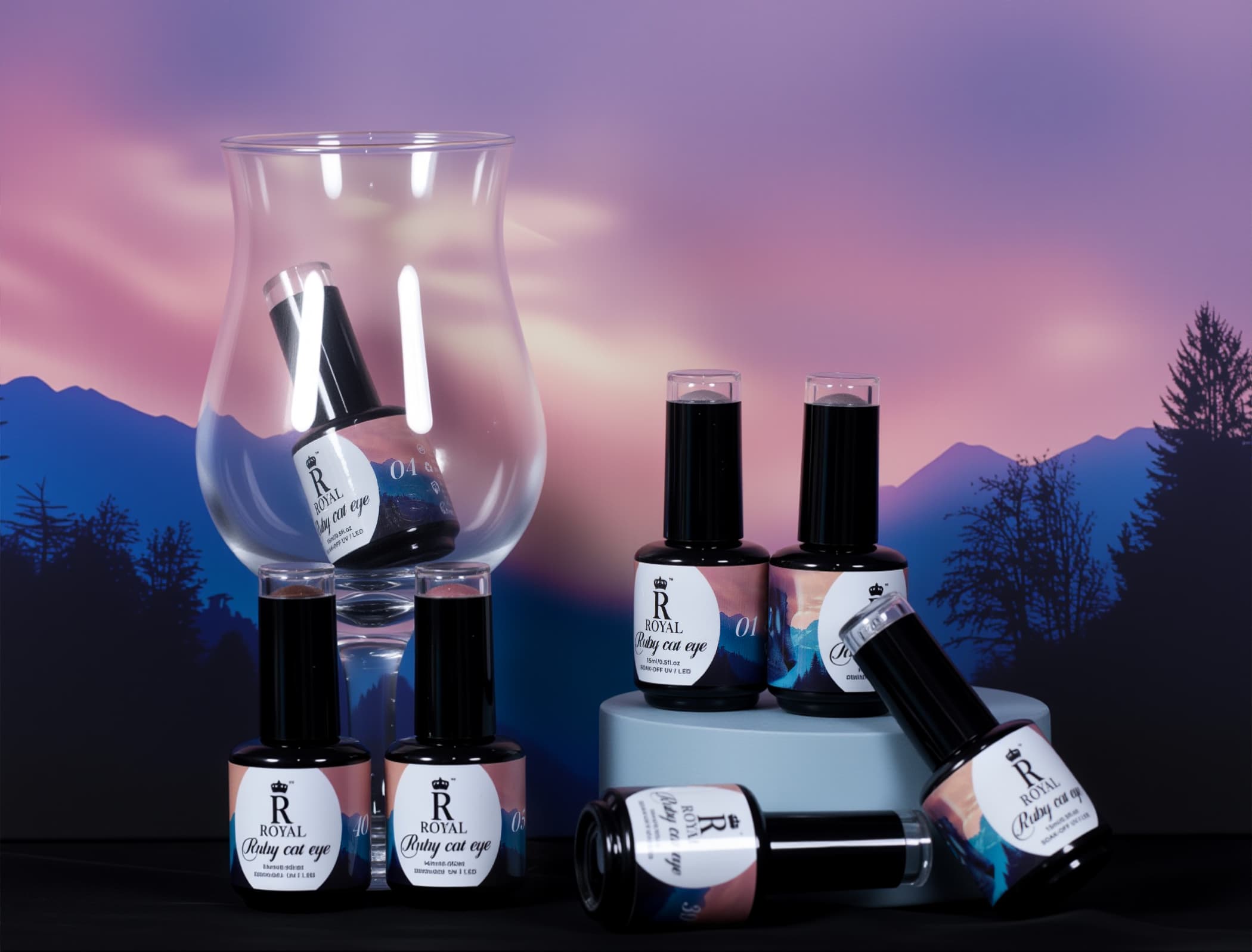 ROYAL NAIL ART - RUBY CAT EYE BOTTLE 15ML | 48 COLORS