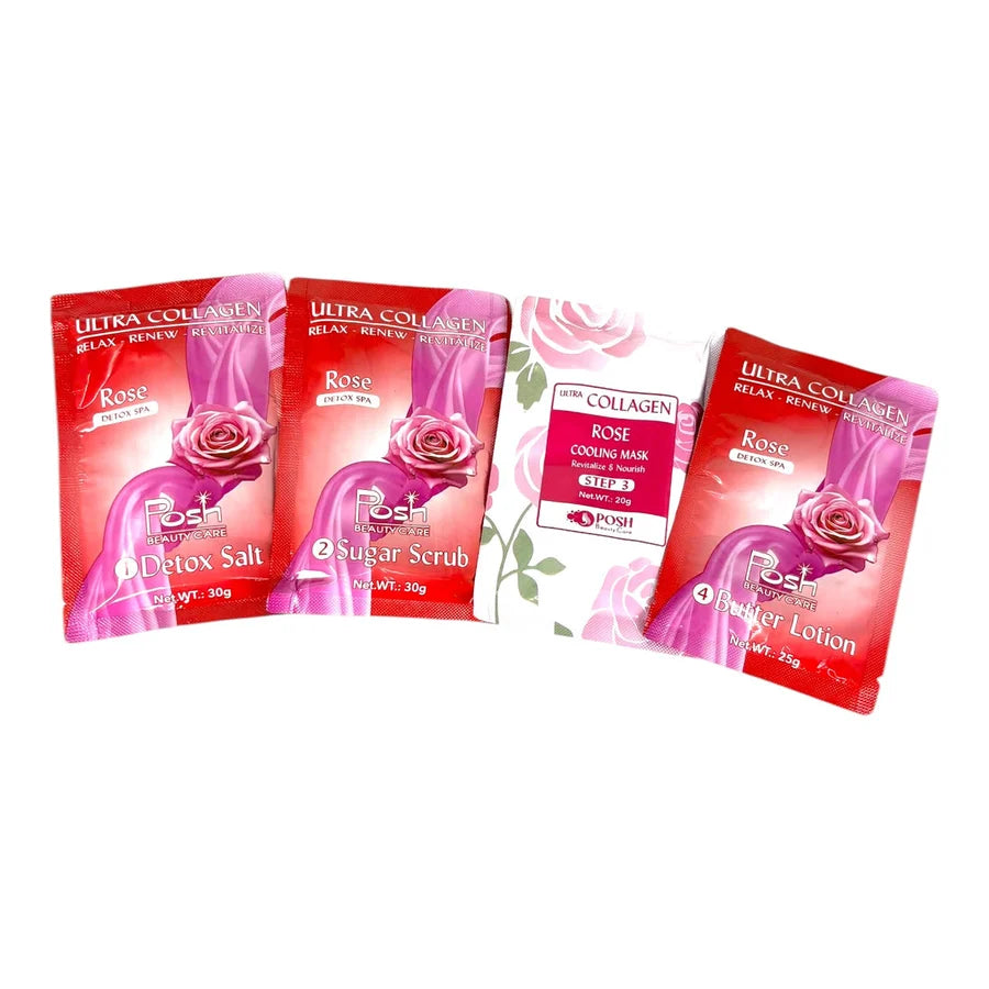 POSH DELUXE 4-IN-1 PEDICURE KIT ULTRA COLLAGEN - 50 PCS/CARTON