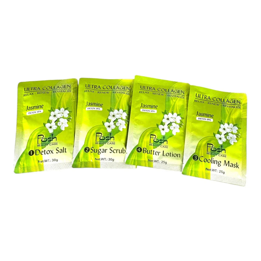 POSH DELUXE 4-IN-1 PEDICURE KIT ULTRA COLLAGEN - 50 PCS/CARTON