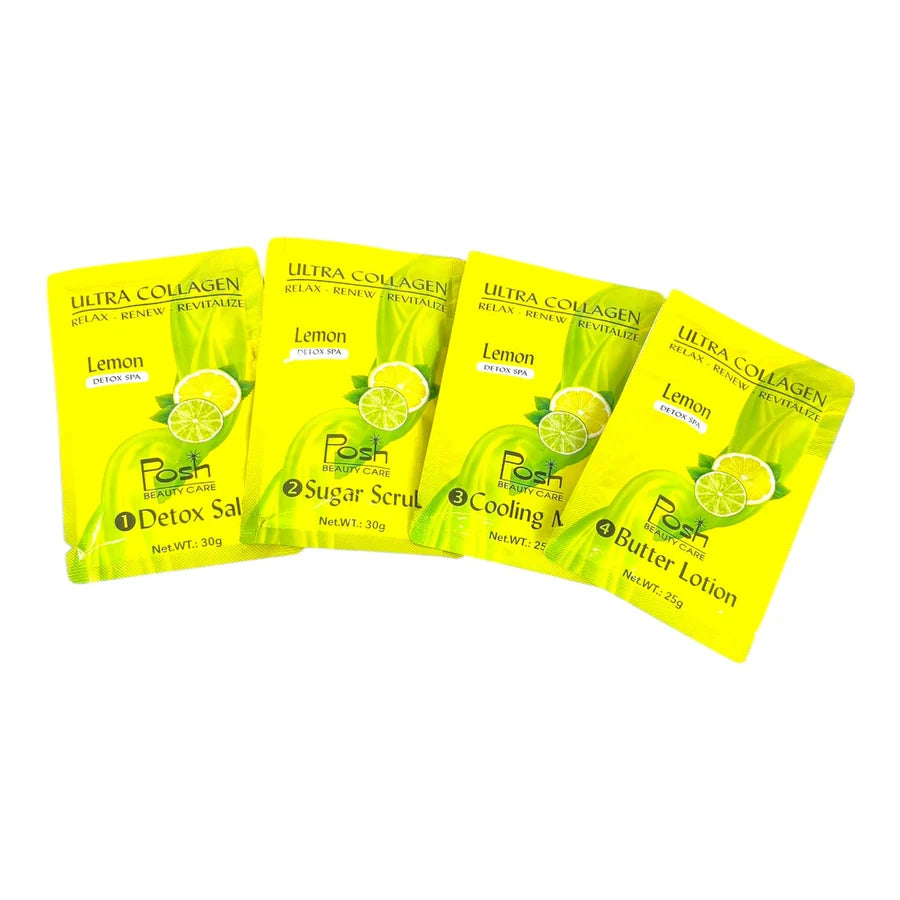 POSH DELUXE 4-IN-1 PEDICURE KIT ULTRA COLLAGEN - 50 PCS/CARTON
