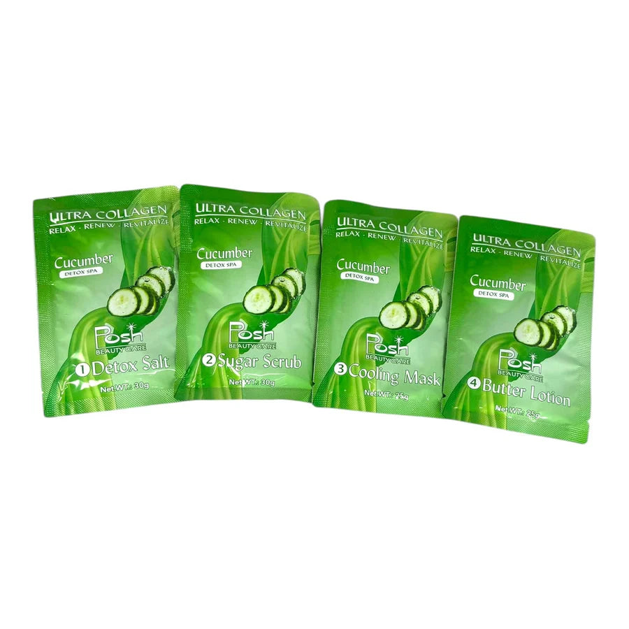 POSH DELUXE 4-IN-1 PEDICURE KIT ULTRA COLLAGEN - 50 PCS/CARTON