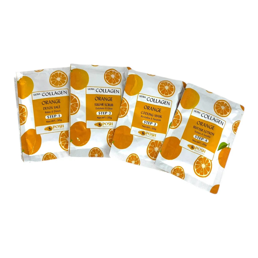 POSH DELUXE 4-IN-1 PEDICURE KIT ULTRA COLLAGEN - 50 PCS/CARTON