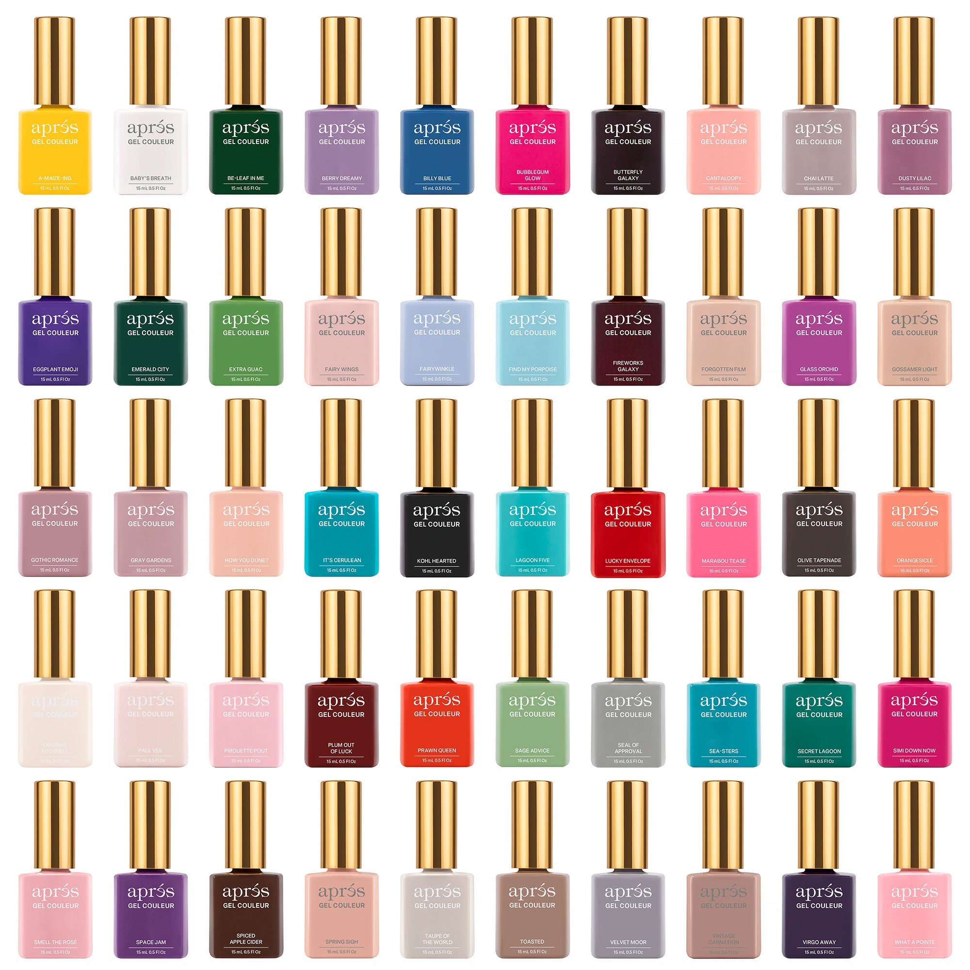 Apres - 200 GEL COULEUR (SET 5)