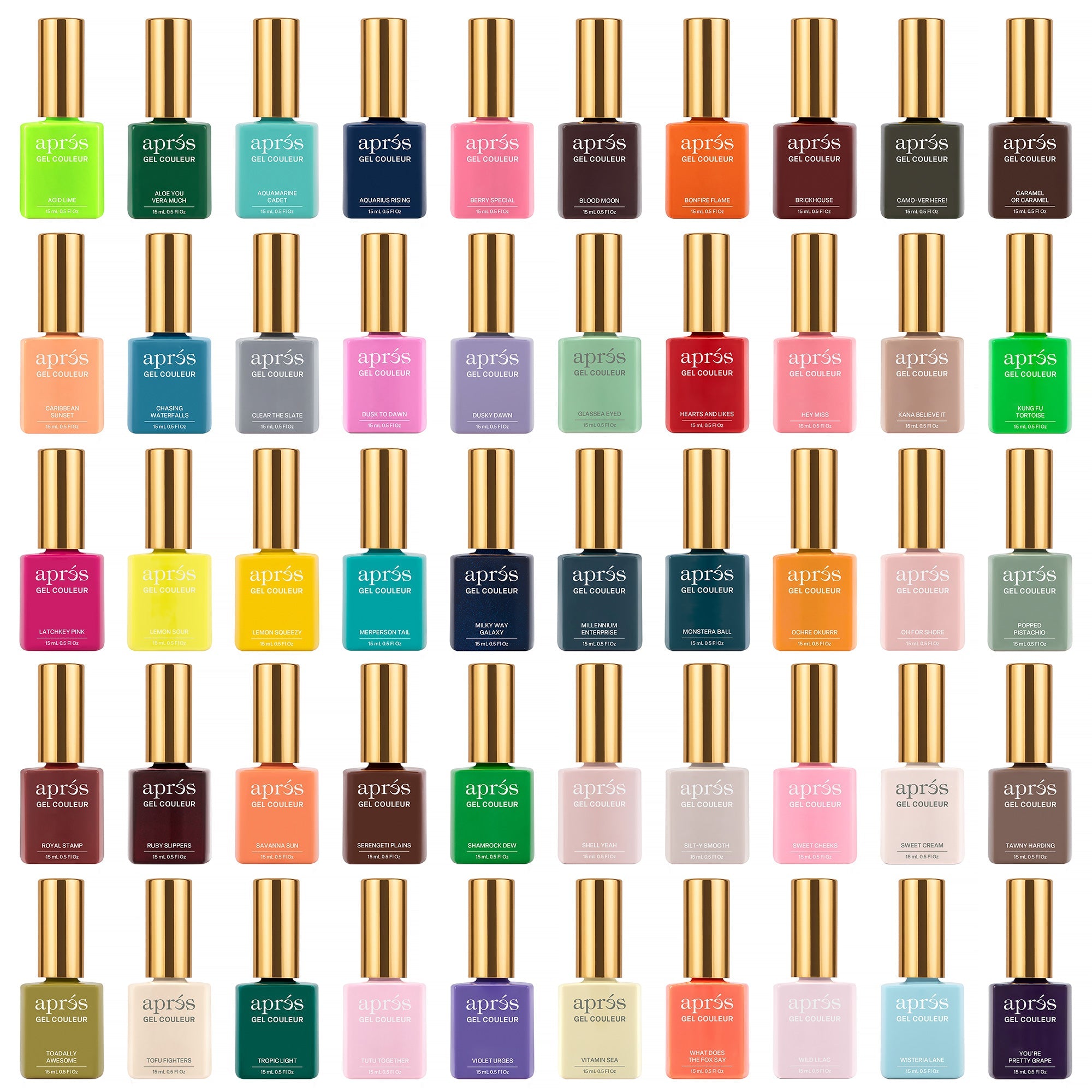 Apres - 200 GEL COULEUR (SET 5)