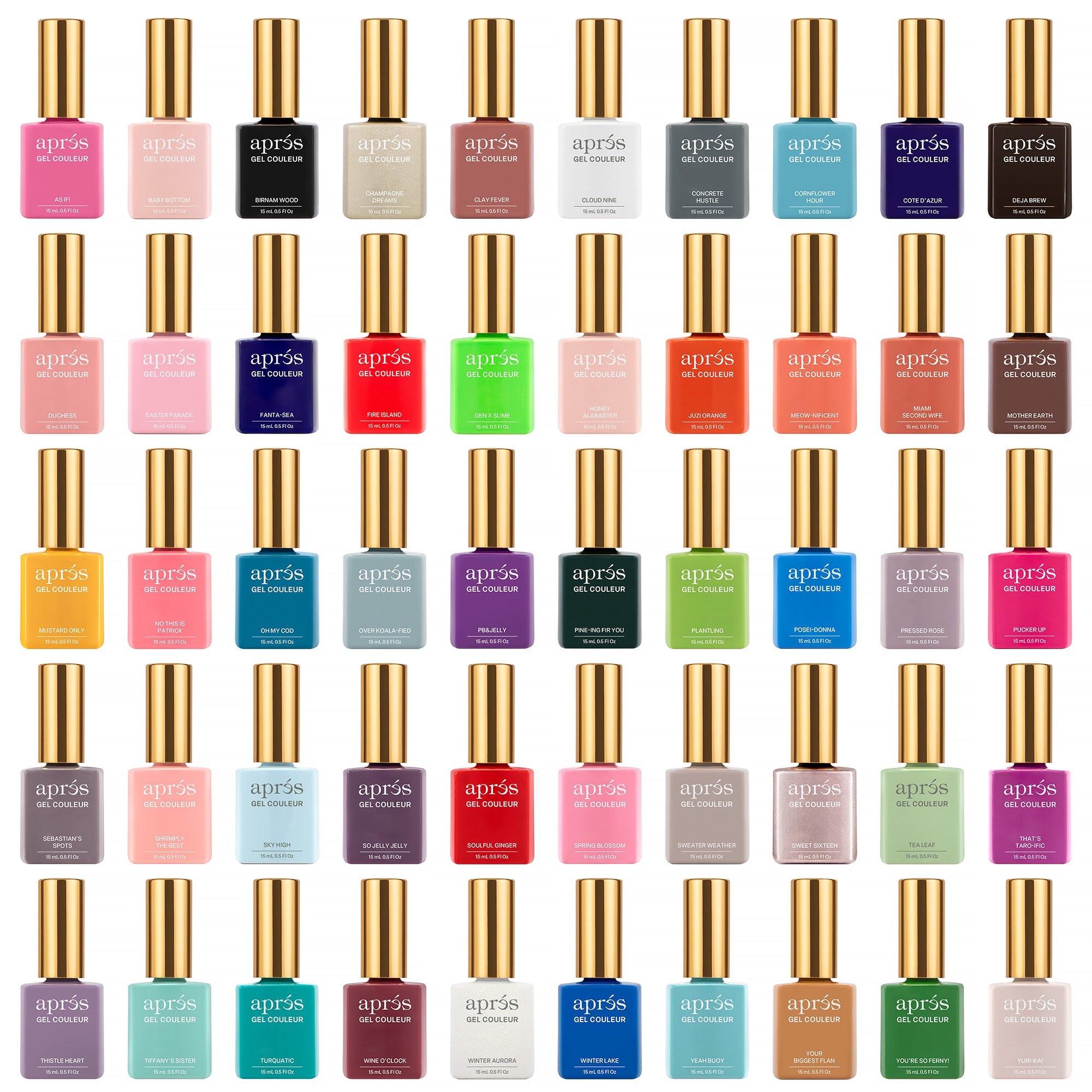 Apres - 200 GEL COULEUR (SET 5)