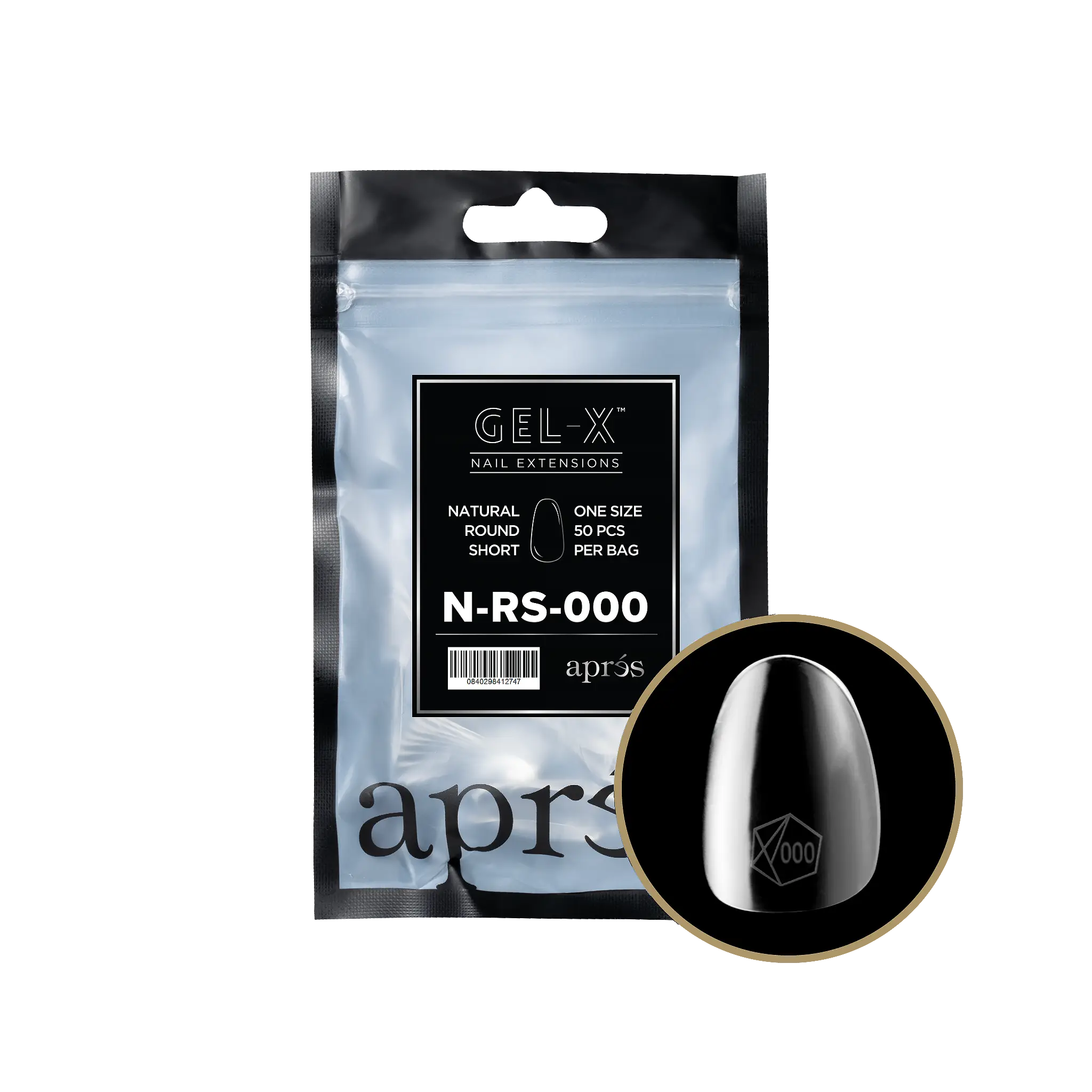 Apres - Gel-X® Natural Round Short Refill Bag-000