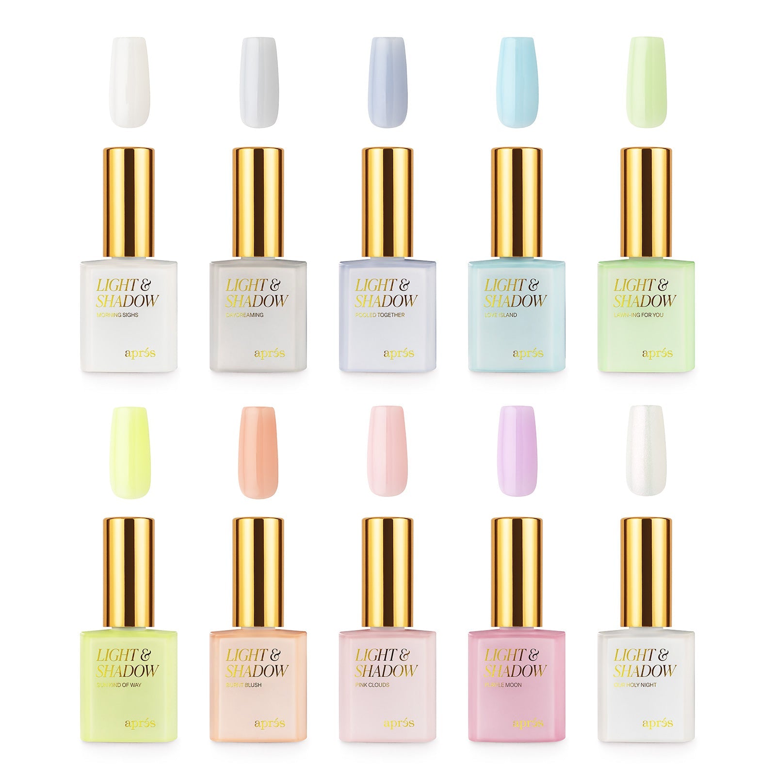 Apres - LIGHT & SHADOW COLLECTION - 40PCS SHEER GEL COLORS, 10ML