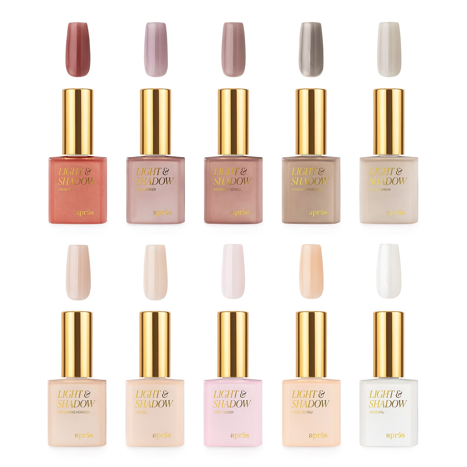 Apres - LIGHT & SHADOW COLLECTION - 40PCS SHEER GEL COLORS, 10ML