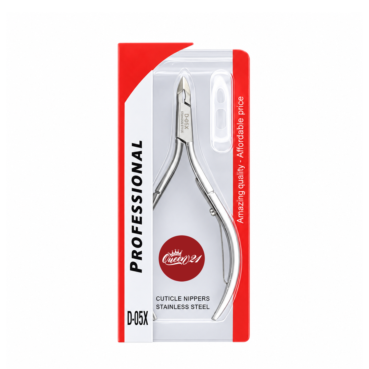 QUEEN 21 - Nail Cuticle Nipper D05X (Stainless Steel)