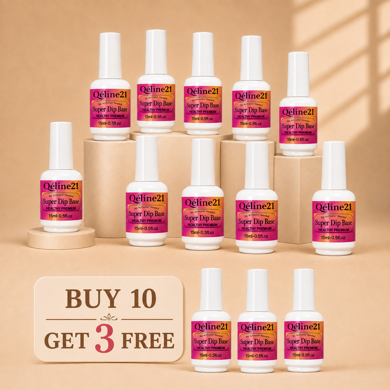 Qéline 21 - Super Dip Base No Activator Needed - Buy 10 Get 3 FREE