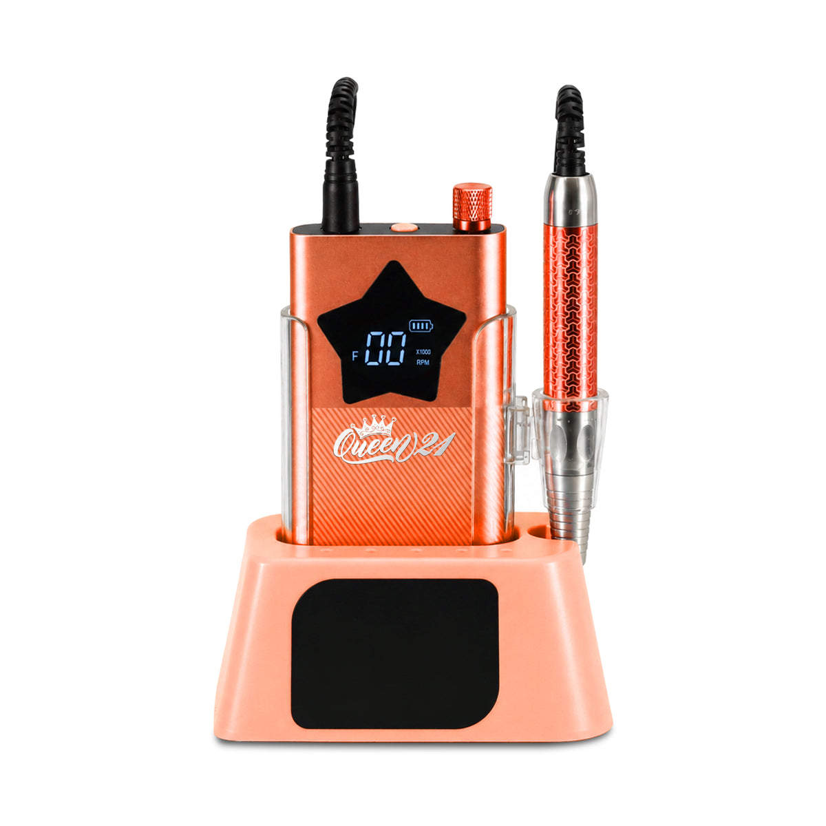QUEEN 21 - Professional Nail Drill - Orange