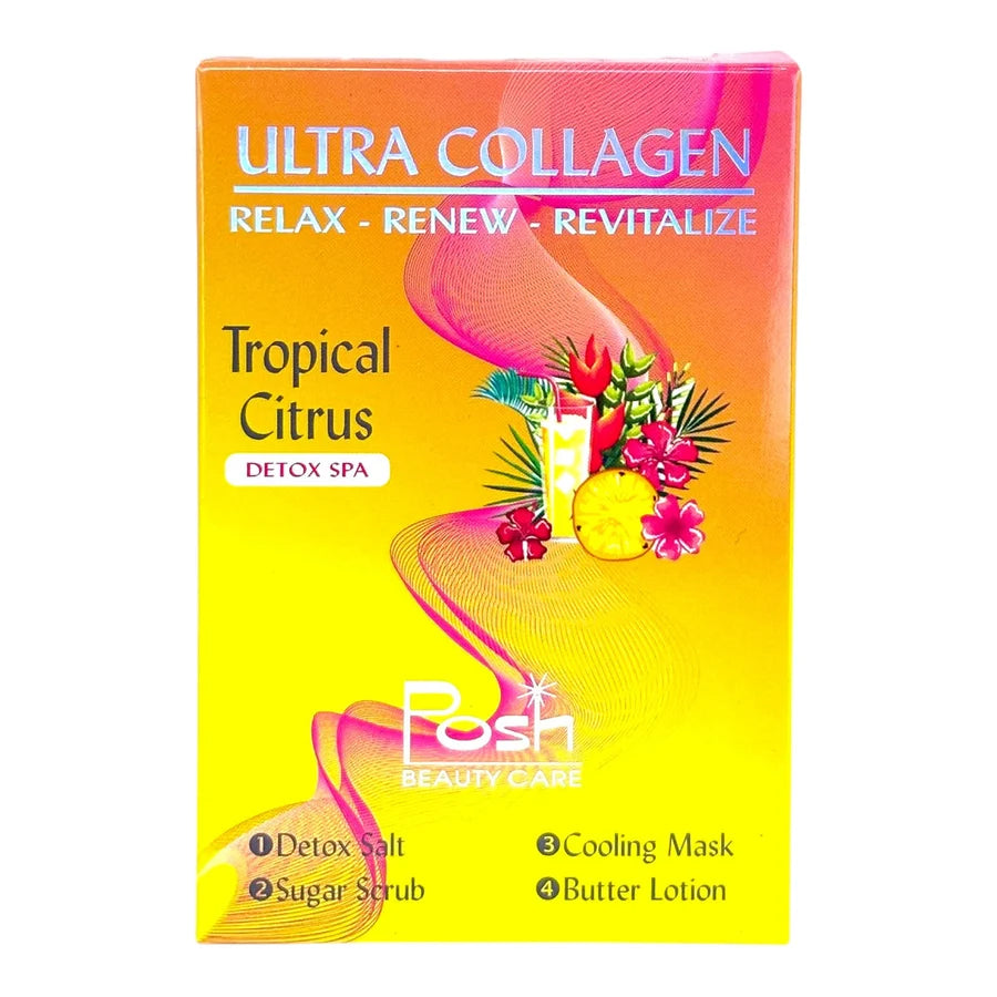 POSH DELUXE 4-IN-1 PEDICURE KIT ULTRA COLLAGEN - 50 PCS/CARTON
