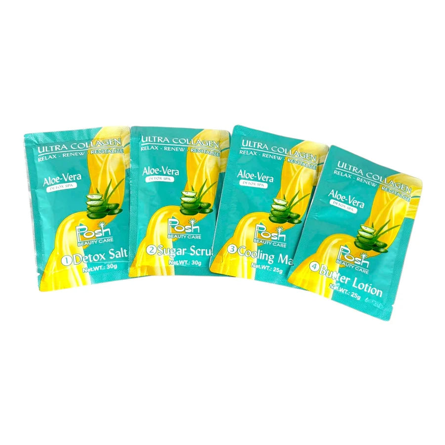 POSH DELUXE 4-IN-1 PEDICURE KIT ULTRA COLLAGEN - 50 PCS/CARTON