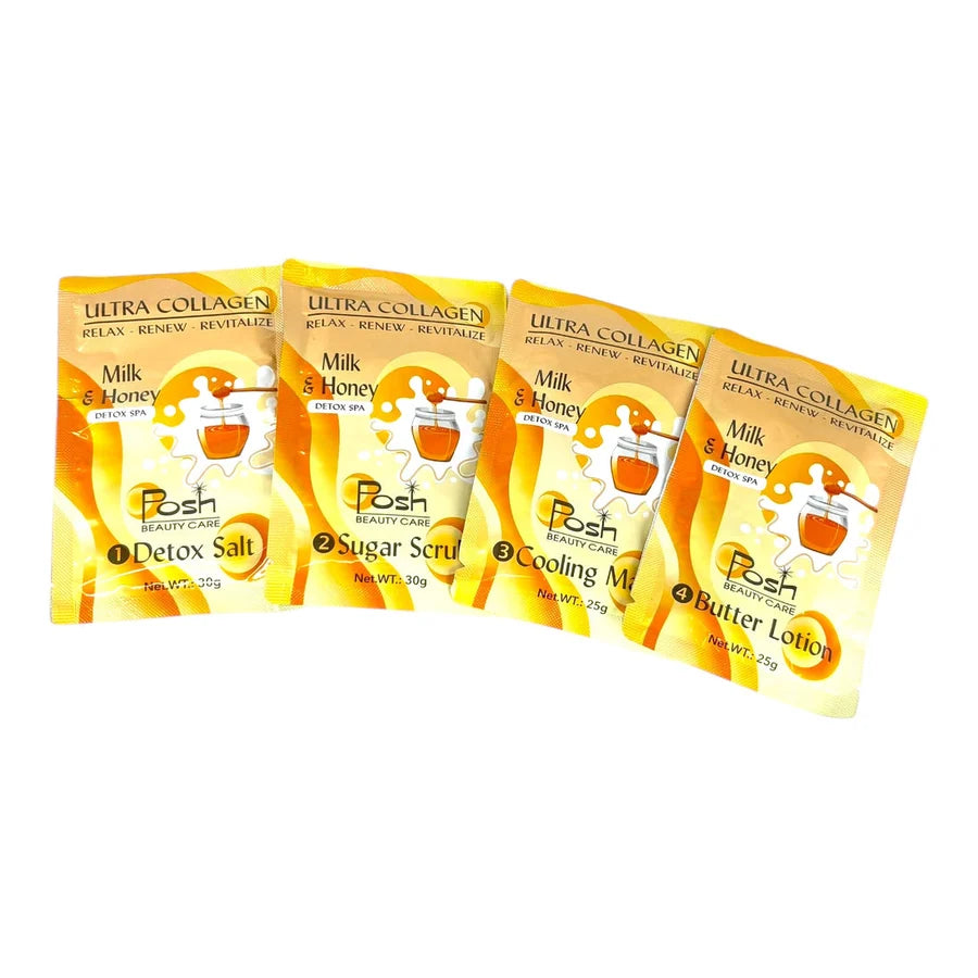 POSH DELUXE 4-IN-1 PEDICURE KIT ULTRA COLLAGEN - 50 PCS/CARTON