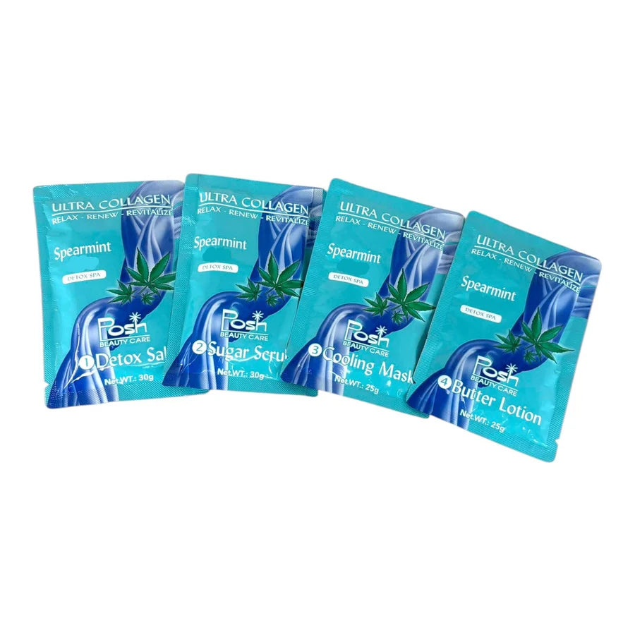 POSH DELUXE 4-IN-1 PEDICURE KIT ULTRA COLLAGEN - 50 PCS/CARTON