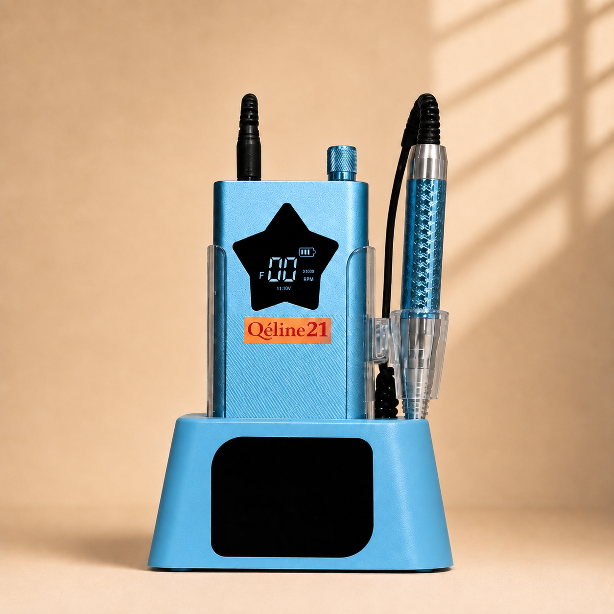 Qéline 21 - Professional Nail Drill - Light Blue