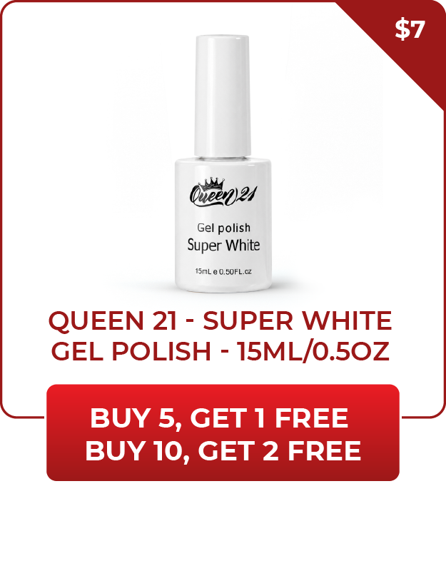 DEALS - Queen 21 Super White Gel Polish - 15ml/0.5oz