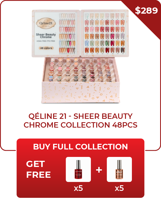 DEALS - Qéline 21 Sheer Beauty Chrome Collection 48Pcs