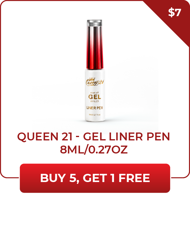 DEALS - Queen 21 Gel Liner Pen 02 - Metallic, Gold, White, Glitter, Black - 8ml/0.27oz