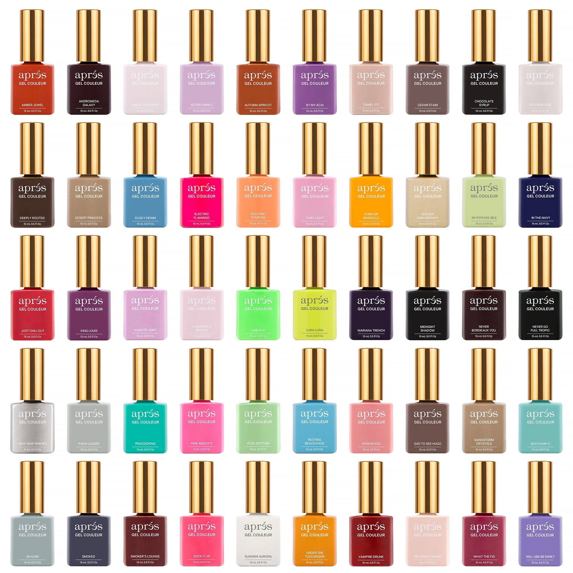 Apres - 200 GEL COULEUR (SET 5)