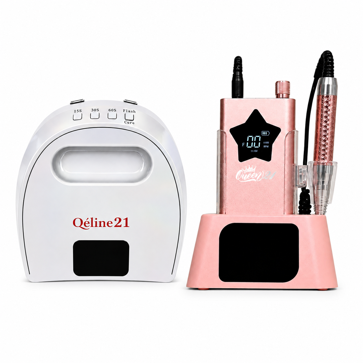 Queen 21 - Combo Labor Day - Qéline 21 UV/LED Lamp 72W + Queen 21 Professional Nail Drill