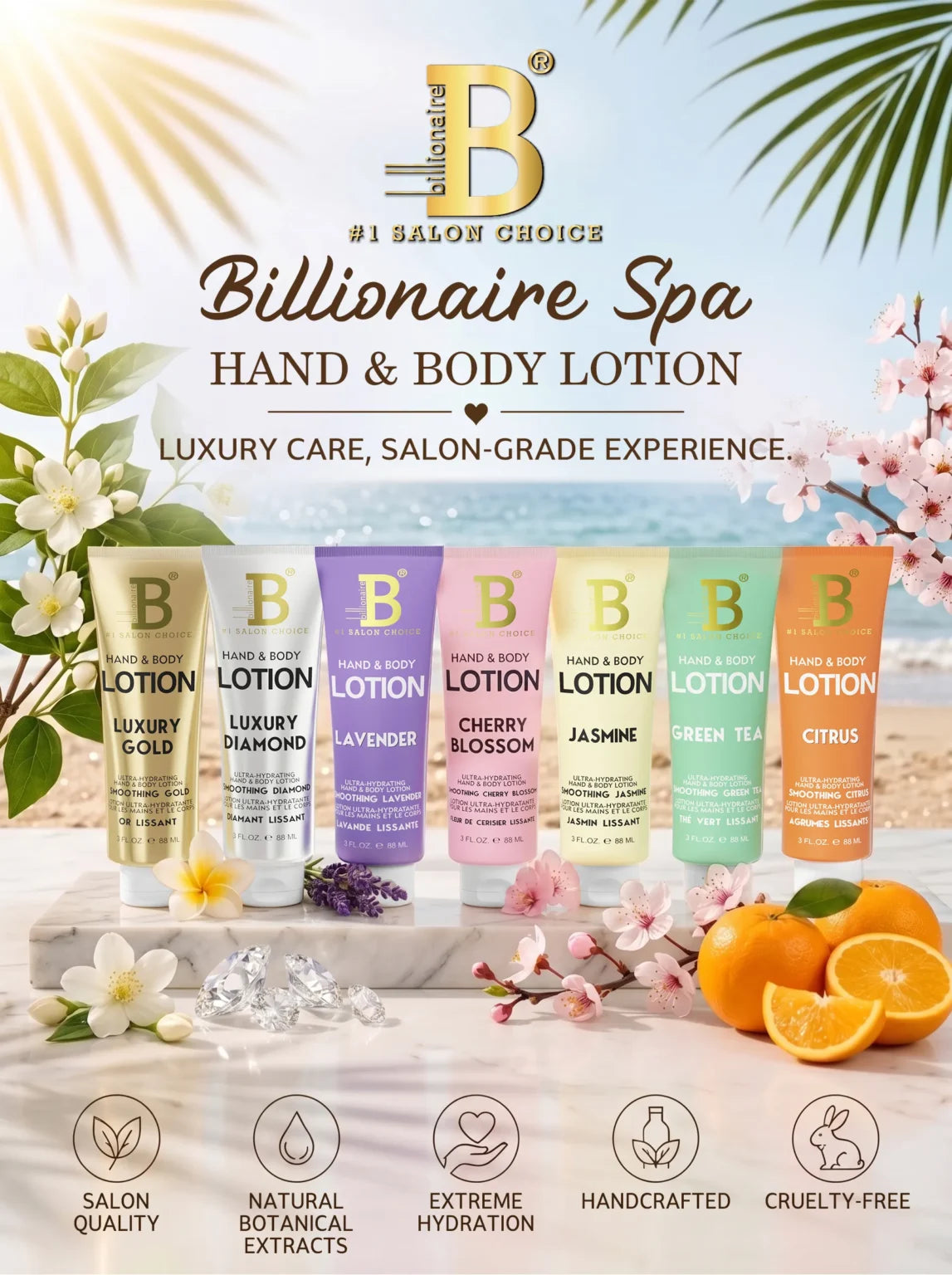 BILLIONAIRE - Hand & Body Spa Cream – Case (1 Case 100 Box)